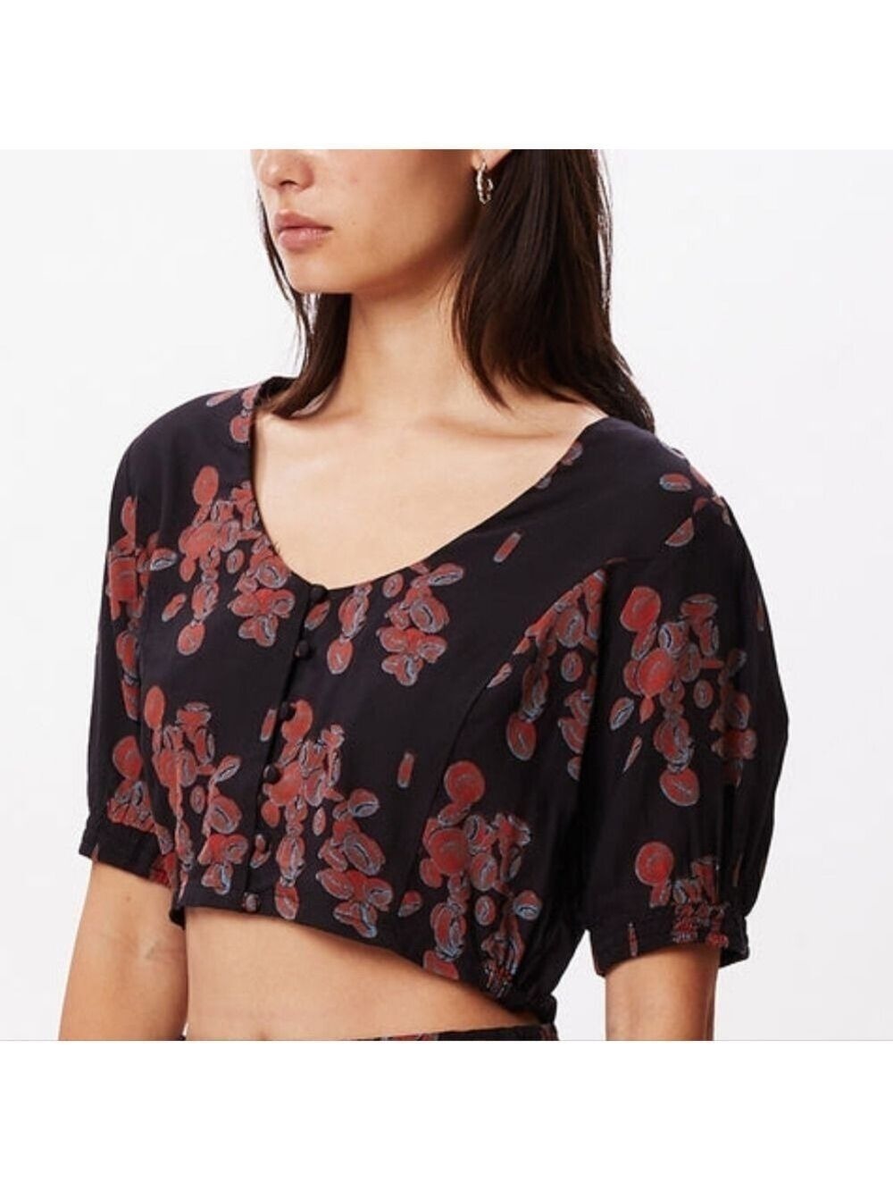 Obey Clot Cropped Women's Shirt Black